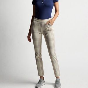 Peter Millar golf pants, size 10, cream plaid, NWT.